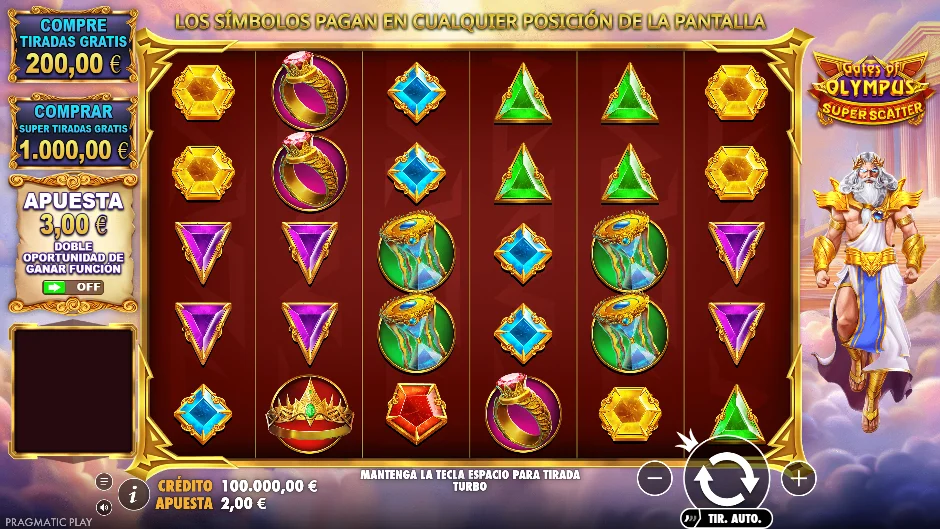 Gates of Olympus Super Scatter — juego principal