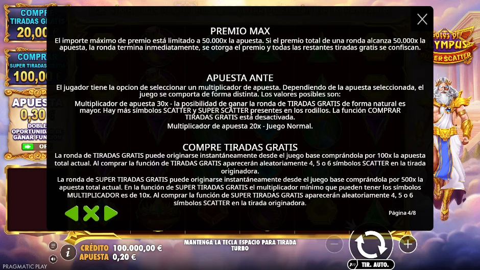 Gates of Olympus Super Scatter — premio máximo, apuesta ante y compras